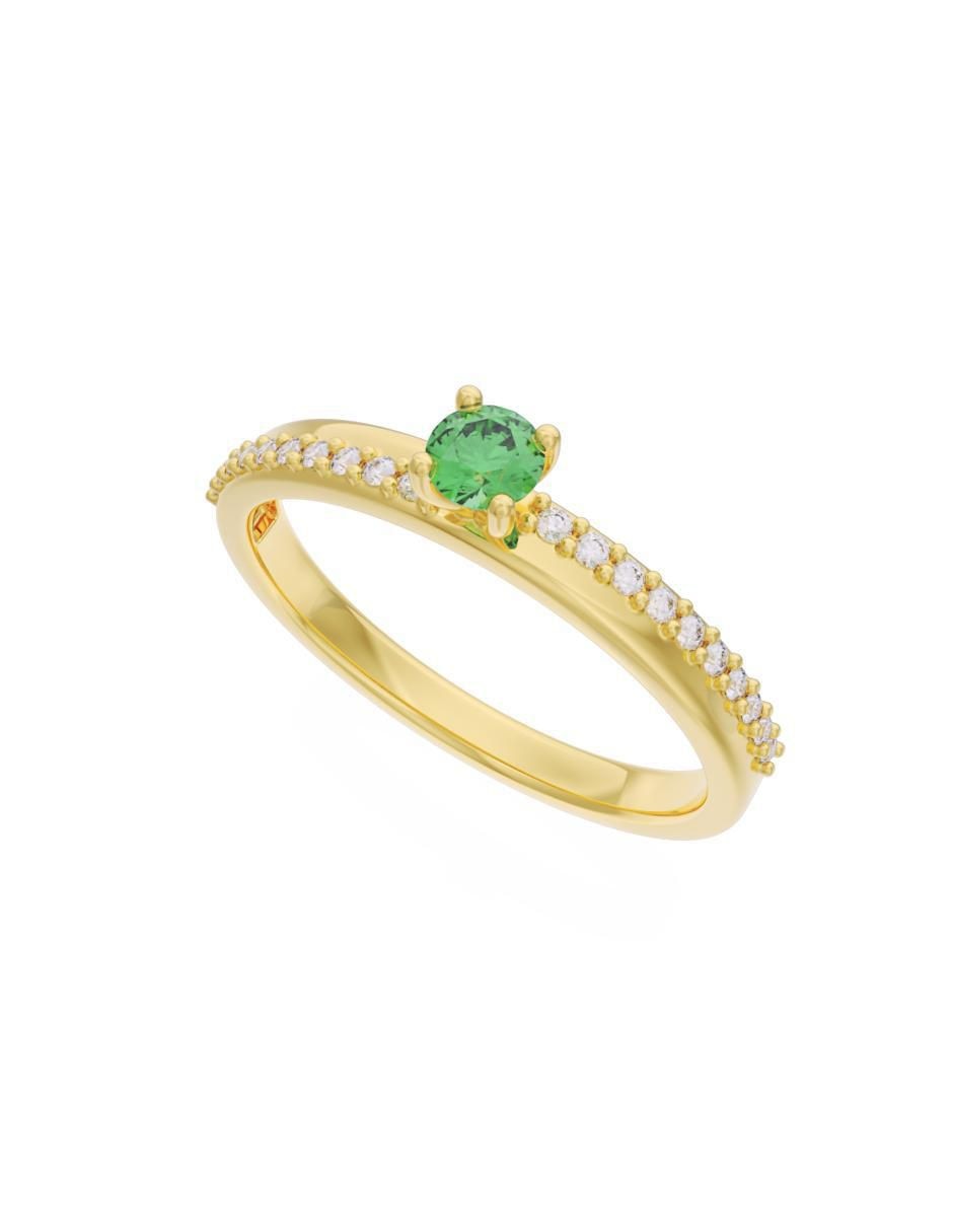 Anillo de compromiso "de" oro 10 k fonelli eternidad zirconia