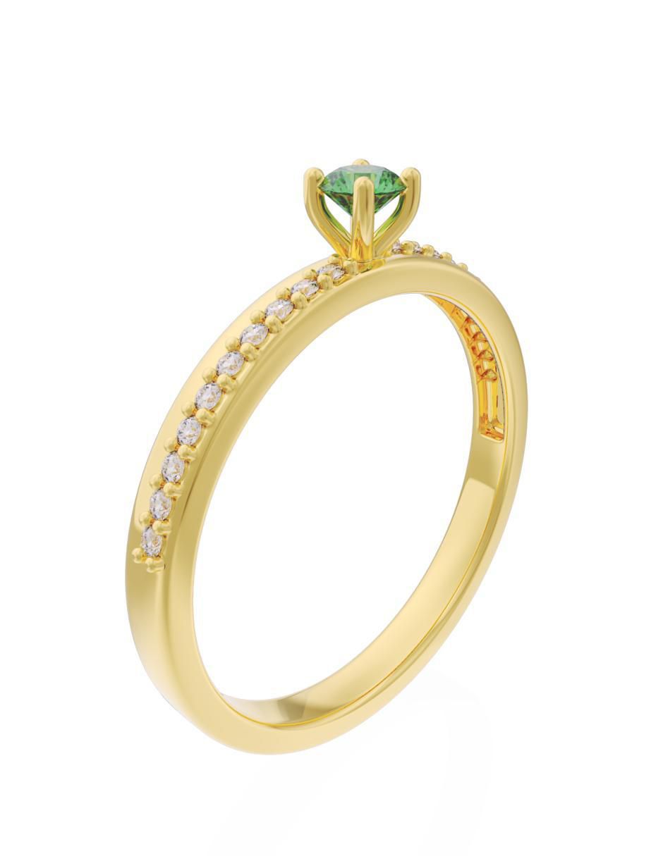 Anillo de compromiso "de" oro 10 k fonelli eternidad zirconia