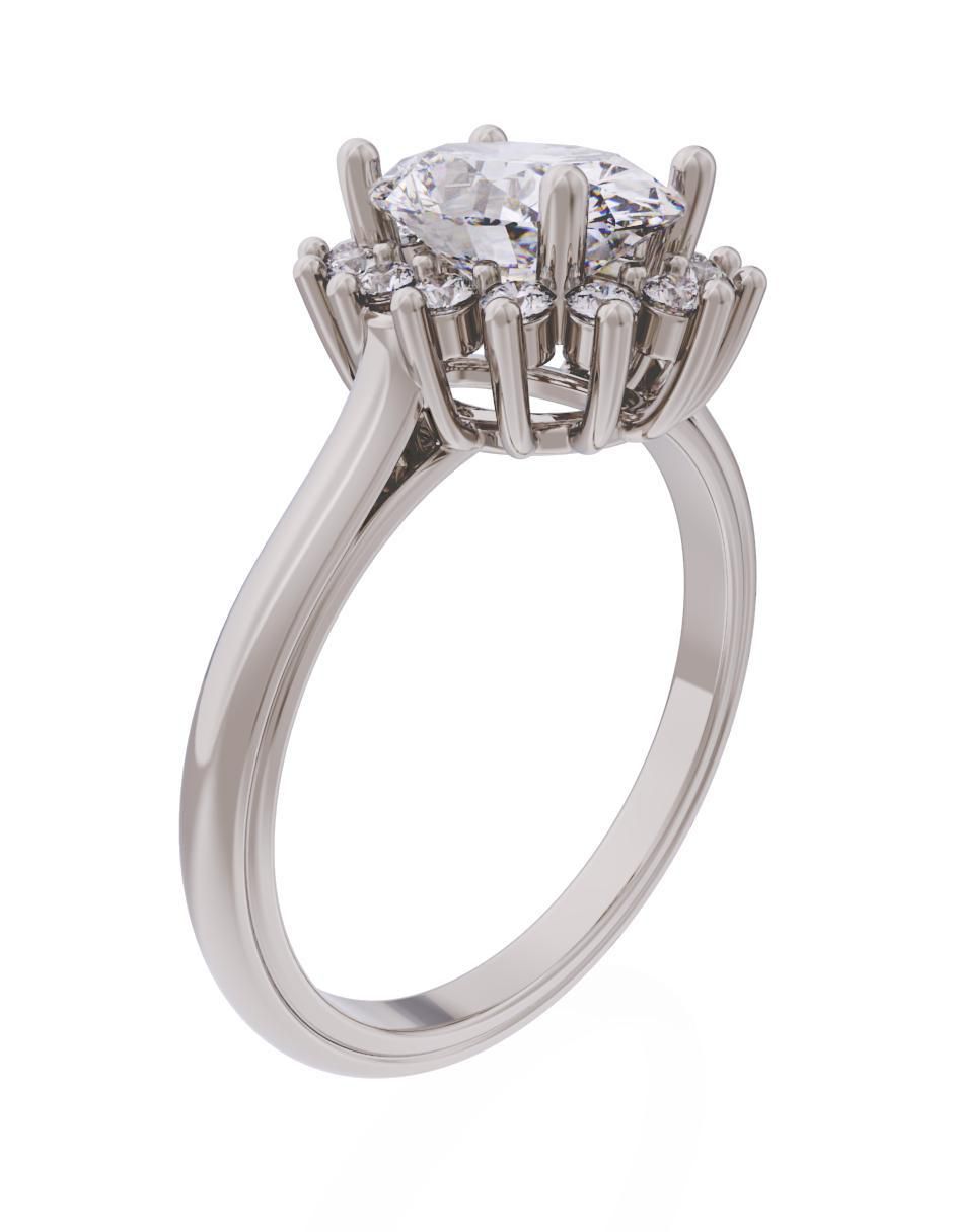 Anillo de compromiso de oro 10 k Eternidad 4