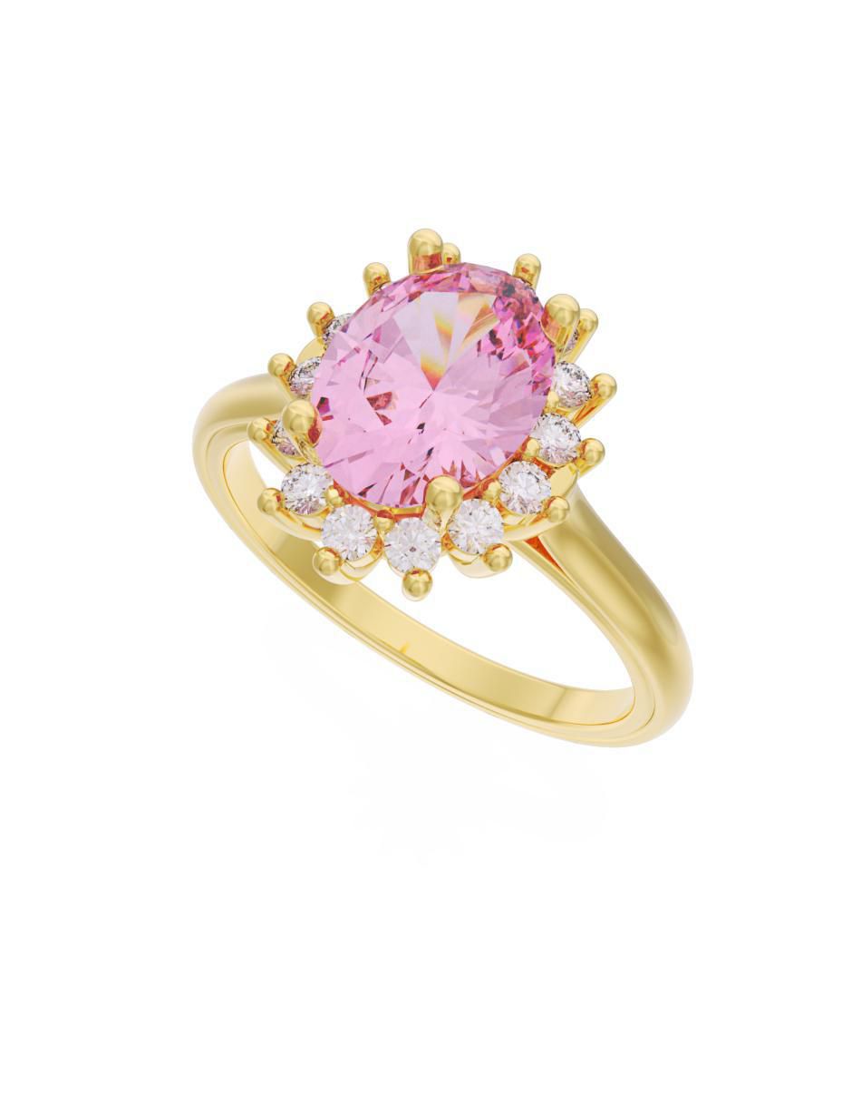 Anillo de compromiso "de" oro 10 k fonelli eternidad zirconia