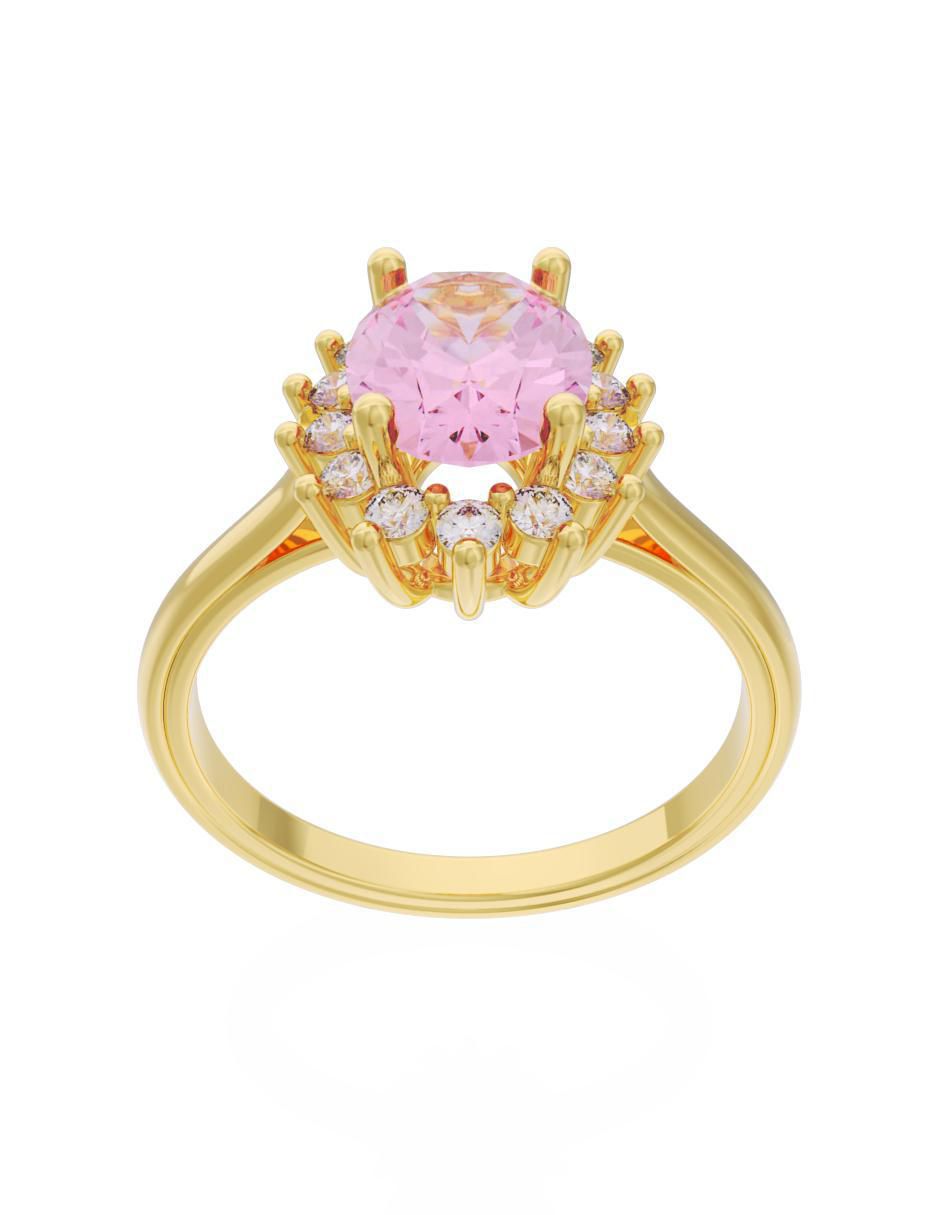 Anillo de compromiso "de" oro 10 k fonelli eternidad zirconia