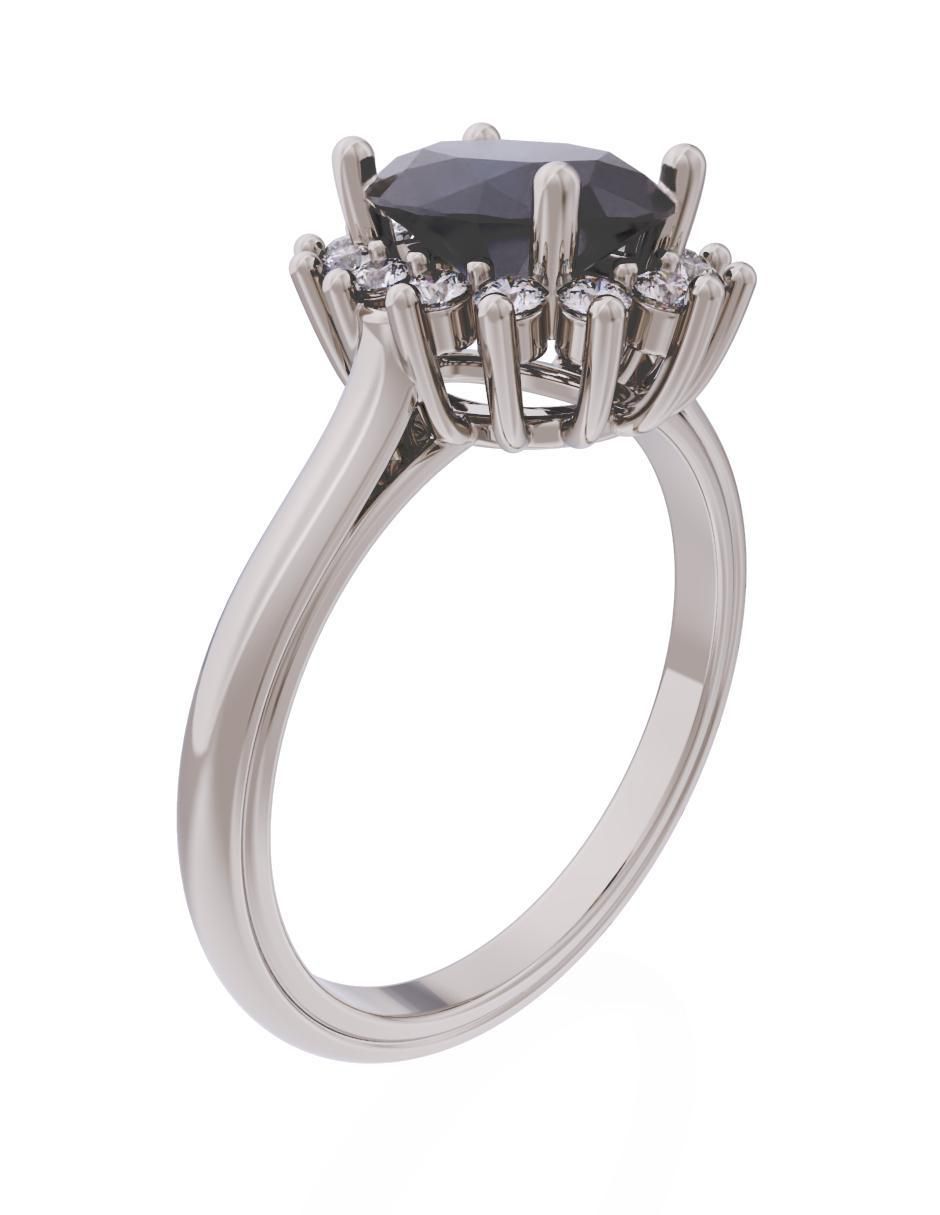 Anillo de compromiso de oro 10 k Eternidad 4