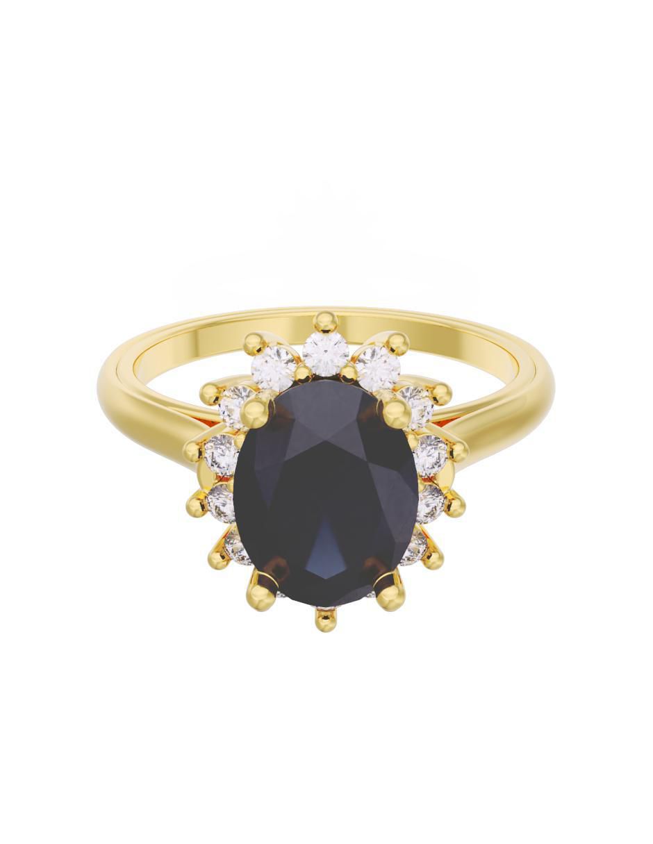 Anillo de compromiso de oro 10 k Eternidad