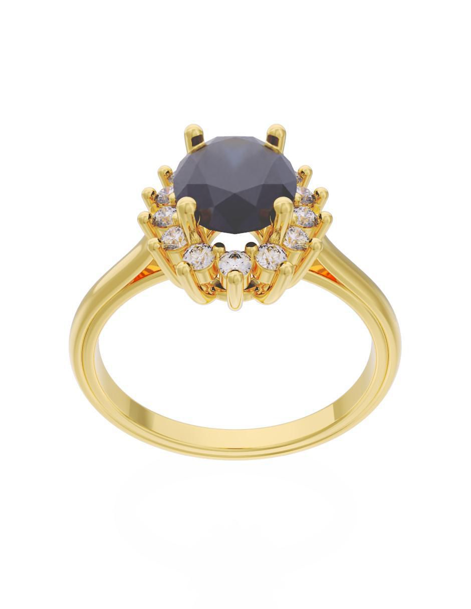 Anillo de compromiso "de" oro 10 k fonelli eternidad zirconia