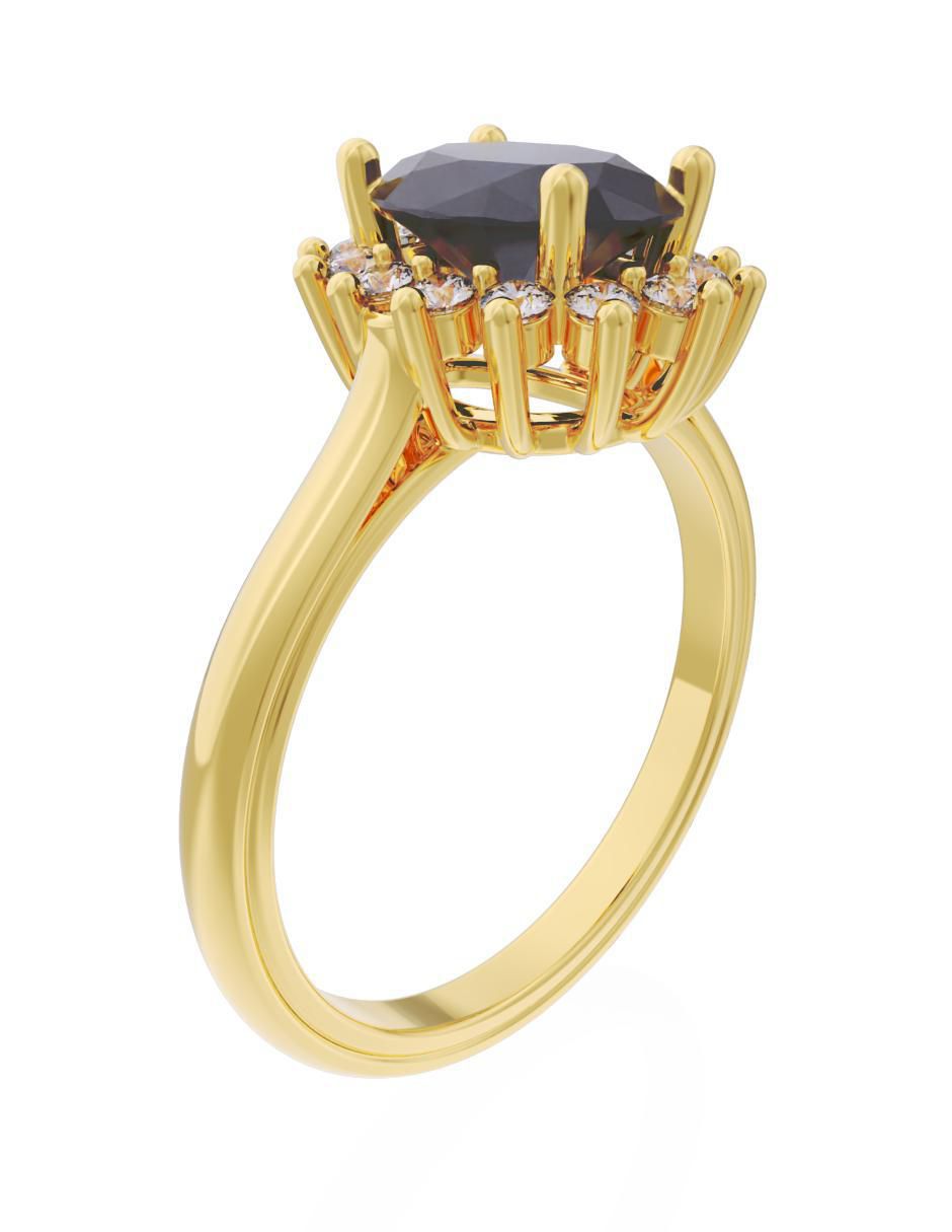 Anillo de compromiso "de" oro 10 k fonelli eternidad zirconia