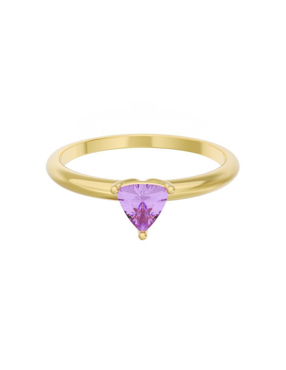 Anillo de compromiso de oro 10 k Eternidad