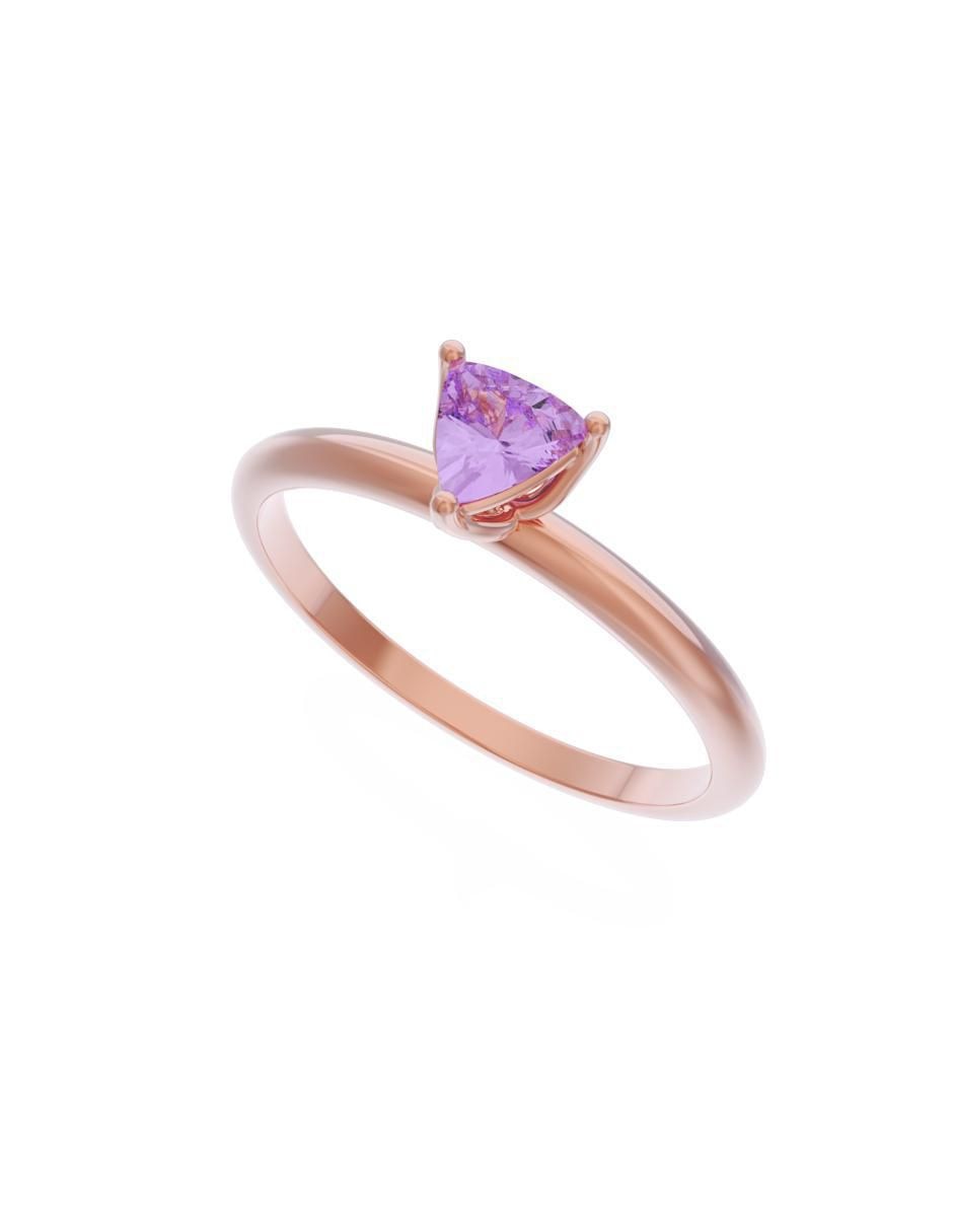 Anillo de compromiso de oro 10 k Eternidad 2