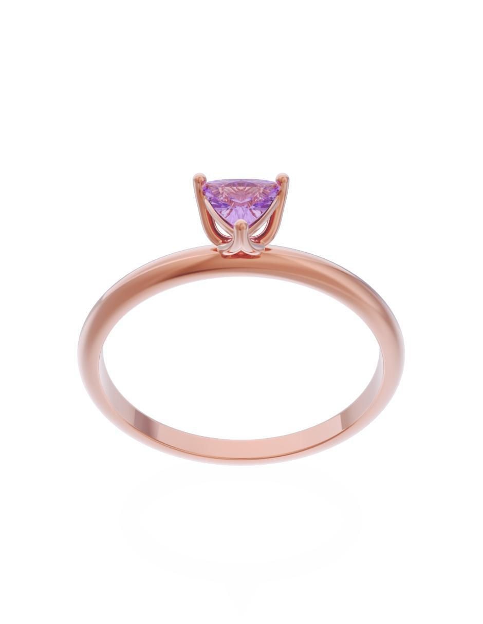 Anillo de compromiso de oro 10 k Eternidad 3