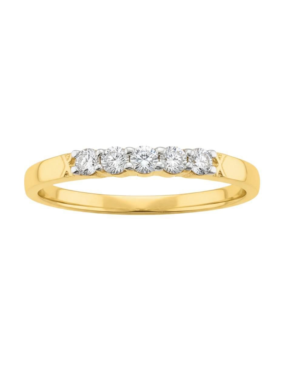 Anillo de corona 10 k de oro zirconia brillante 2