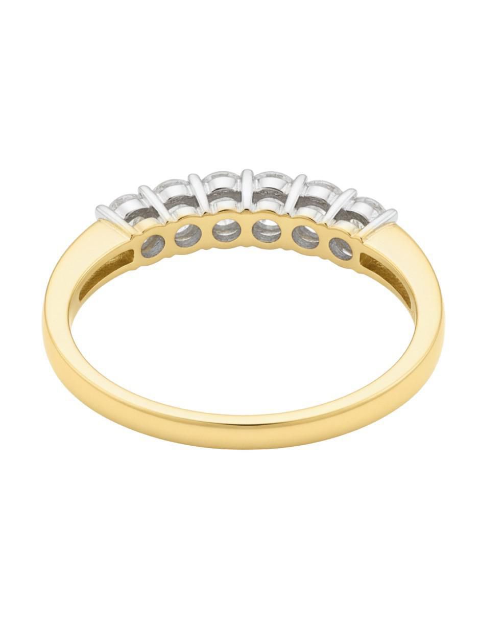 Anillo de corona 10 k de oro zirconia brillante 3