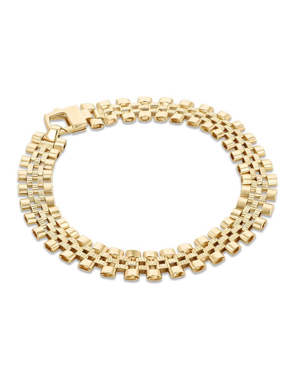 Pulsera de oro amarillo 14 k con acabado brillante 2