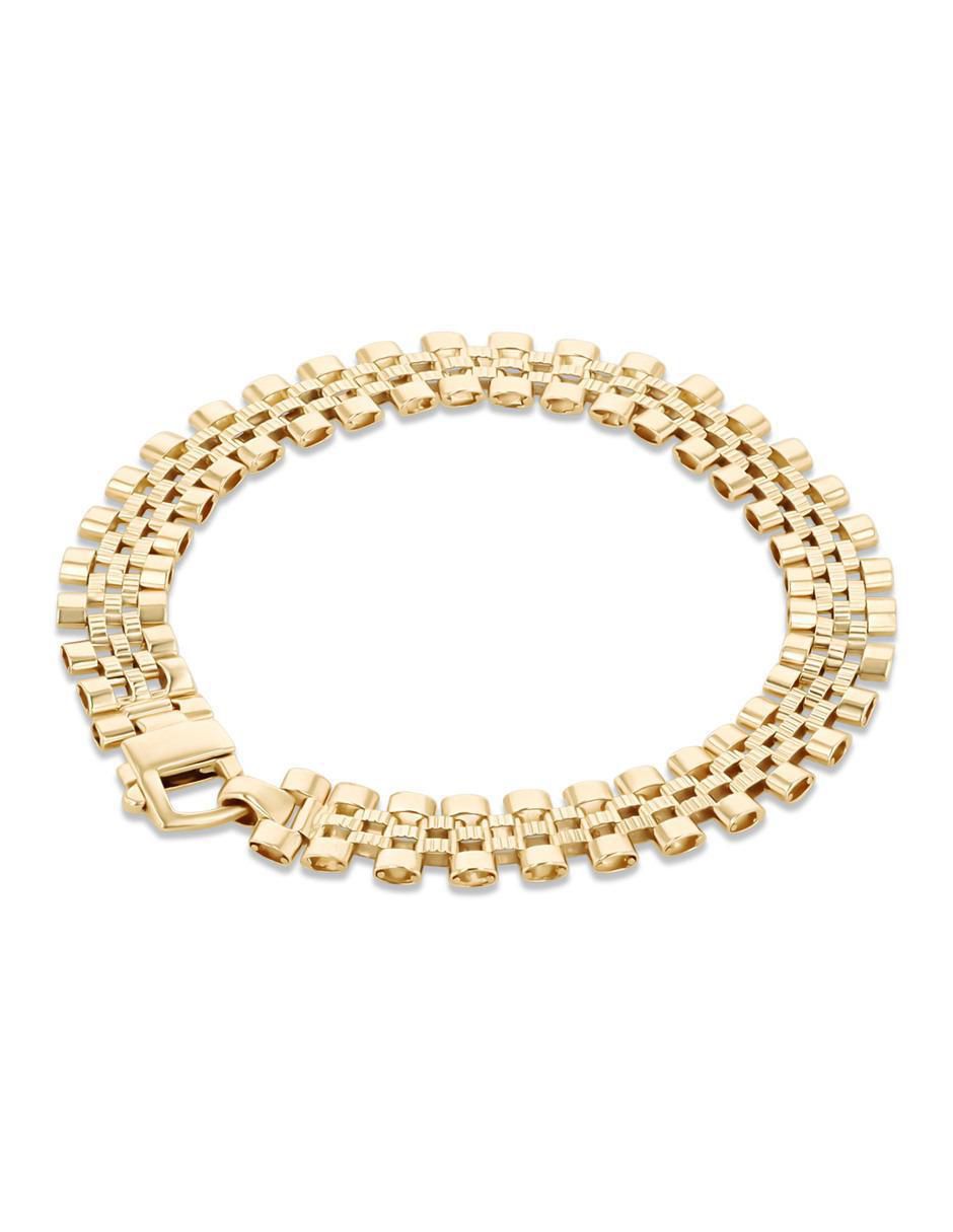 Pulsera de oro amarillo 14 k con acabado brillante 3