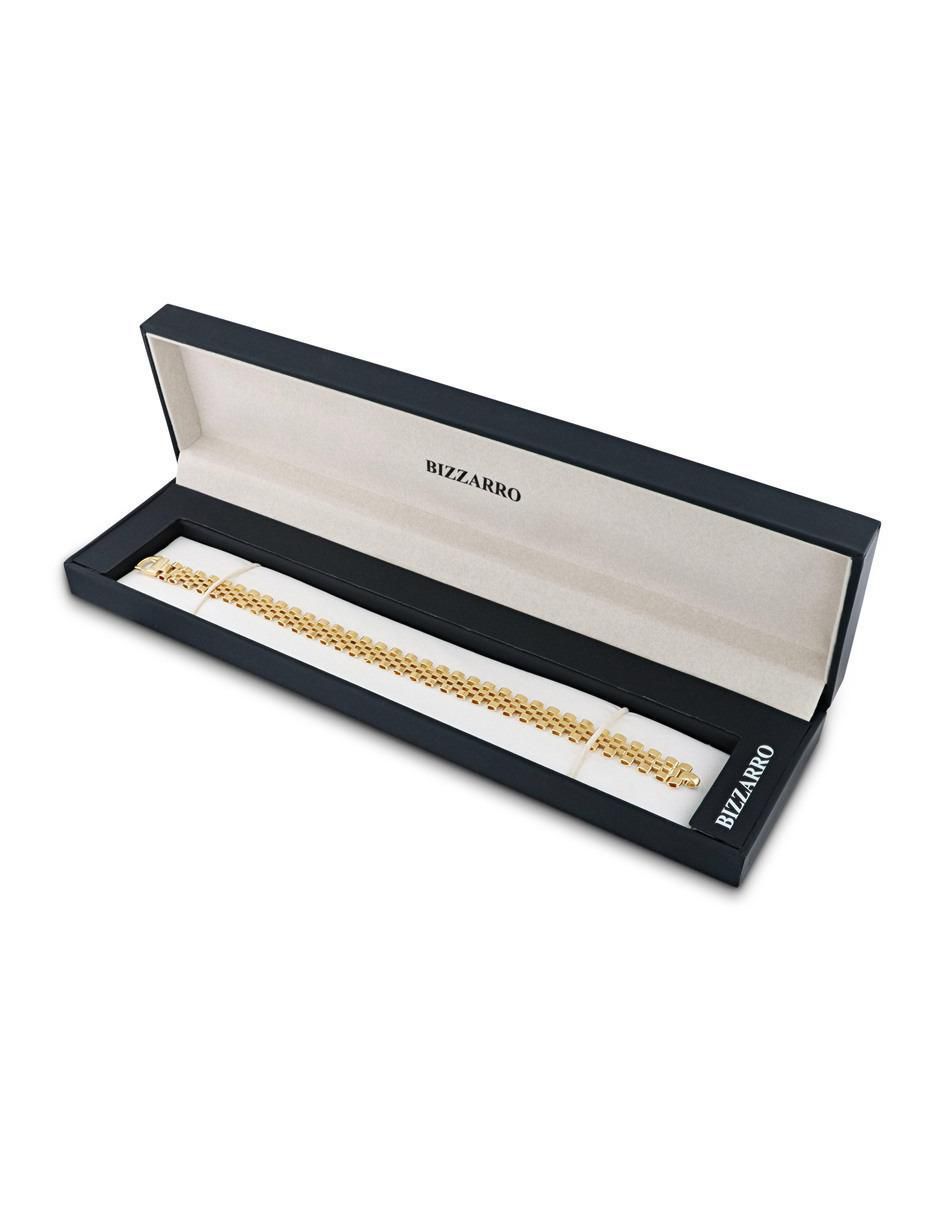 Pulsera de oro amarillo 14 k con acabado brillante 4