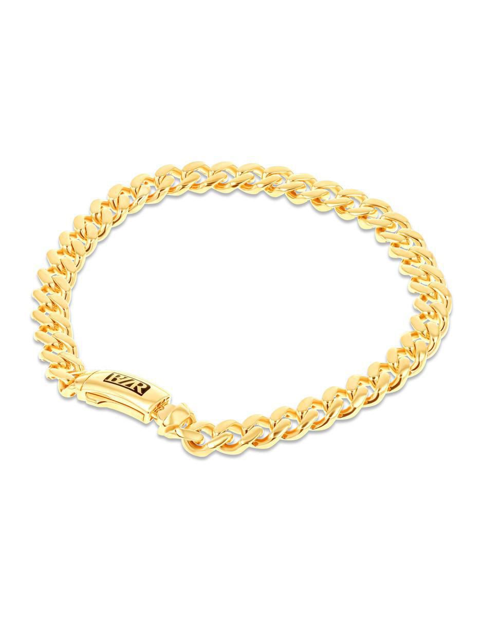 Pulsera de oro amarillo 14 k con acabado brillante 2