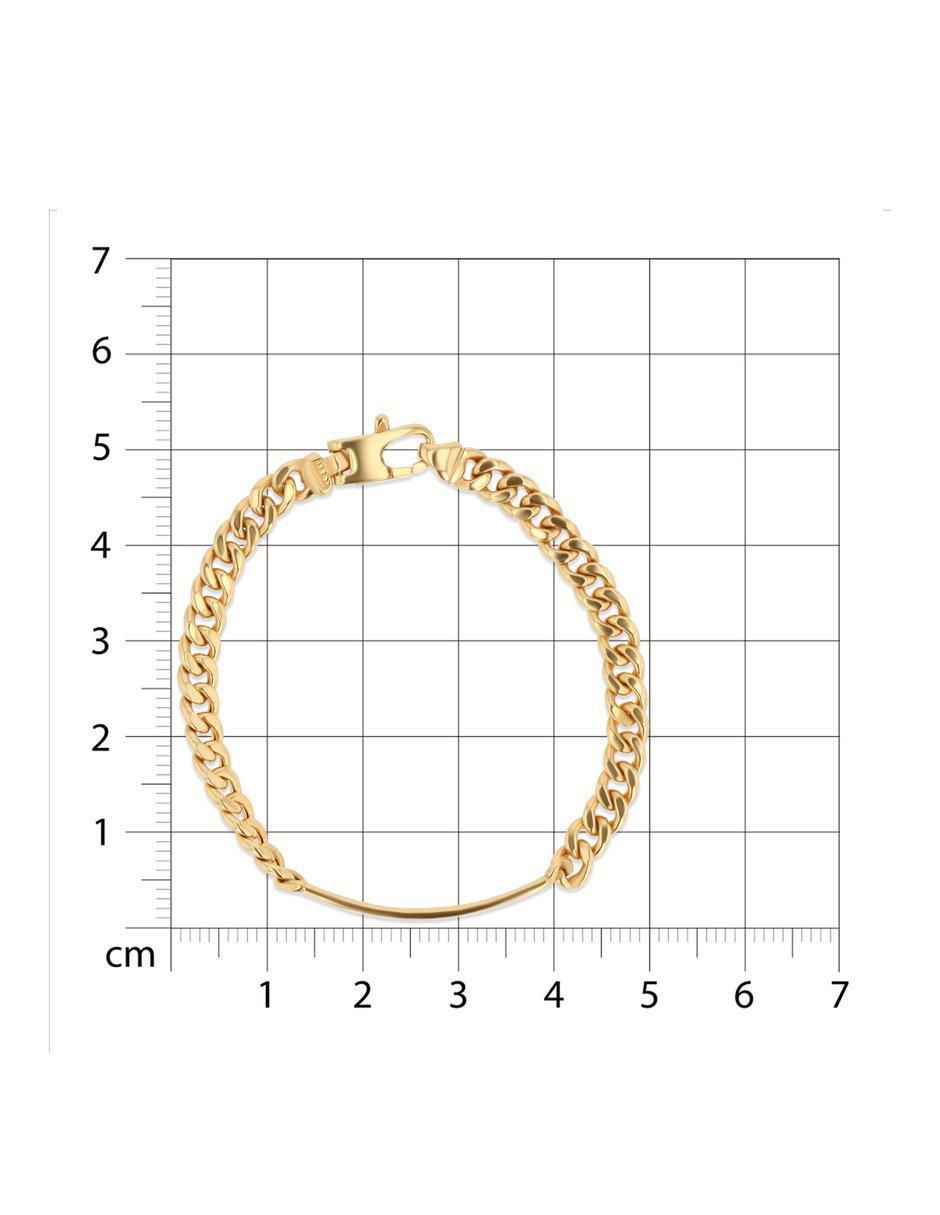 Esclava de oro amarillo 14 k con acabado brillante 5