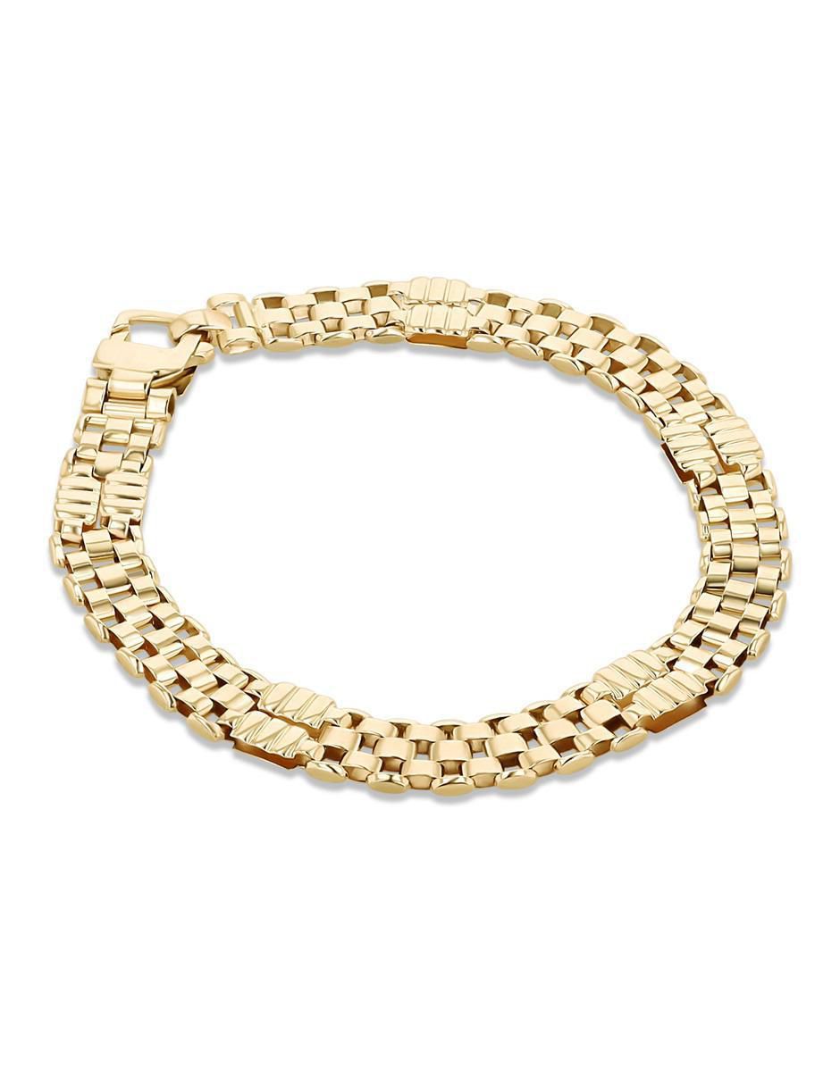 Pulsera de oro amarillo 14 k con acabado brillante 2