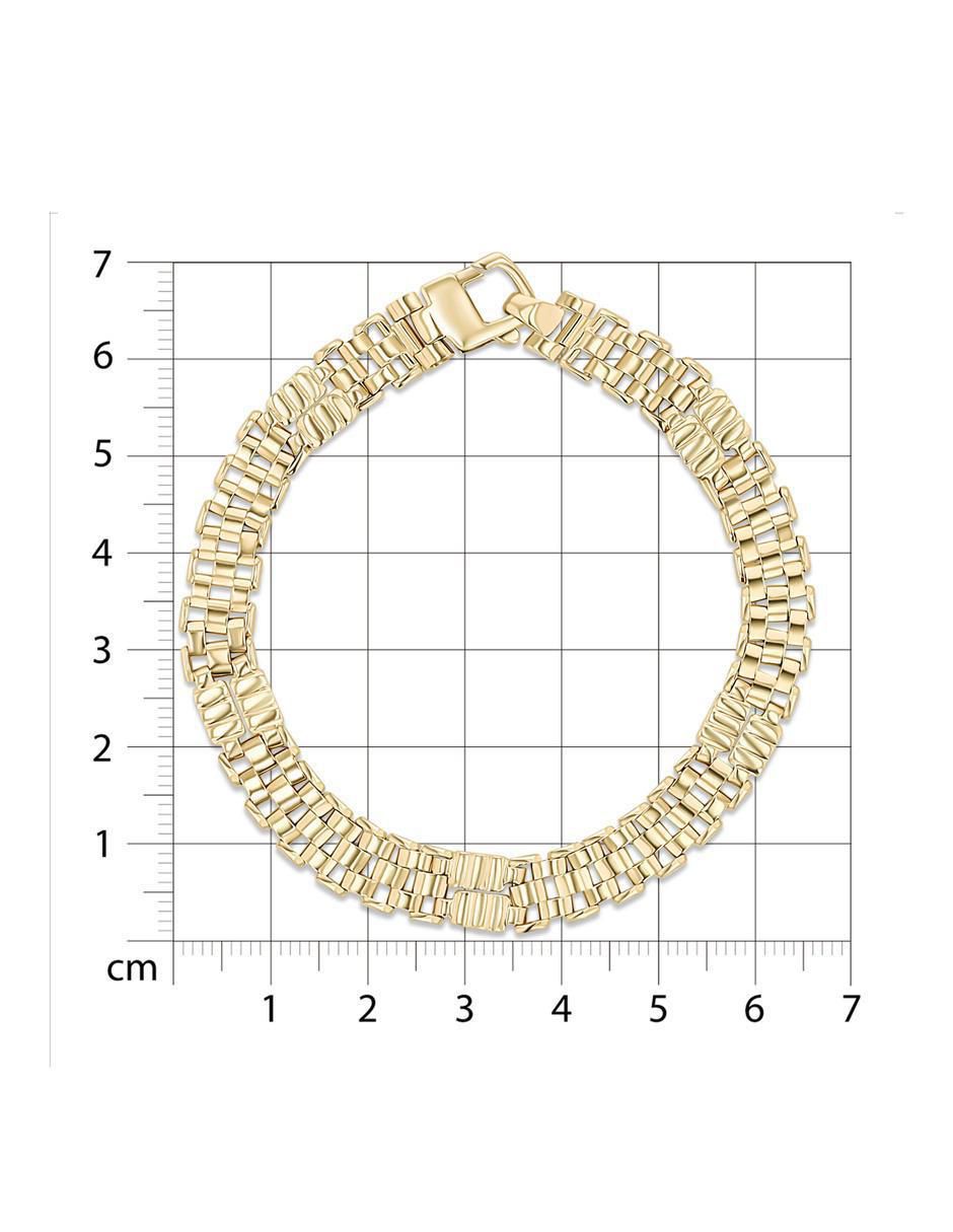 Pulsera de oro amarillo 14 k con acabado brillante 5