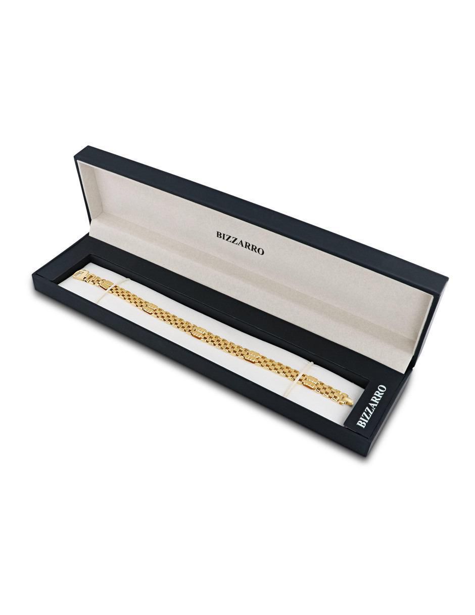 Pulsera de oro amarillo 14 k con acabado brillante 4
