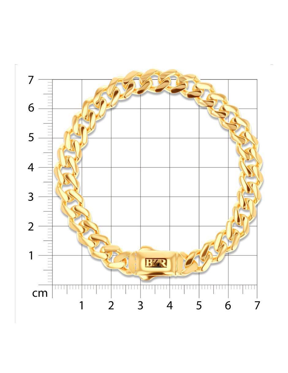 Pulsera de oro amarillo 14 k con acabado brillante 4