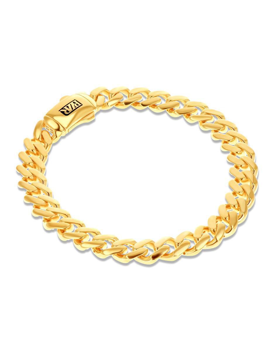 Pulsera de oro amarillo 14 k con acabado brillante 3