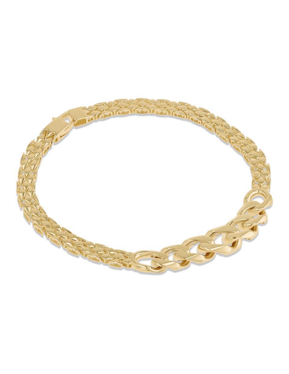 Pulsera de oro amarillo 14 k con acabado brillante 2