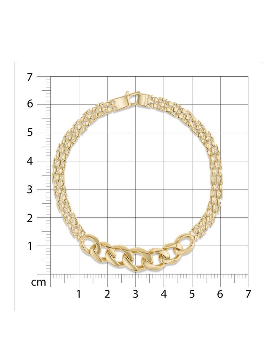 Pulsera de oro amarillo 14 k con acabado brillante 5