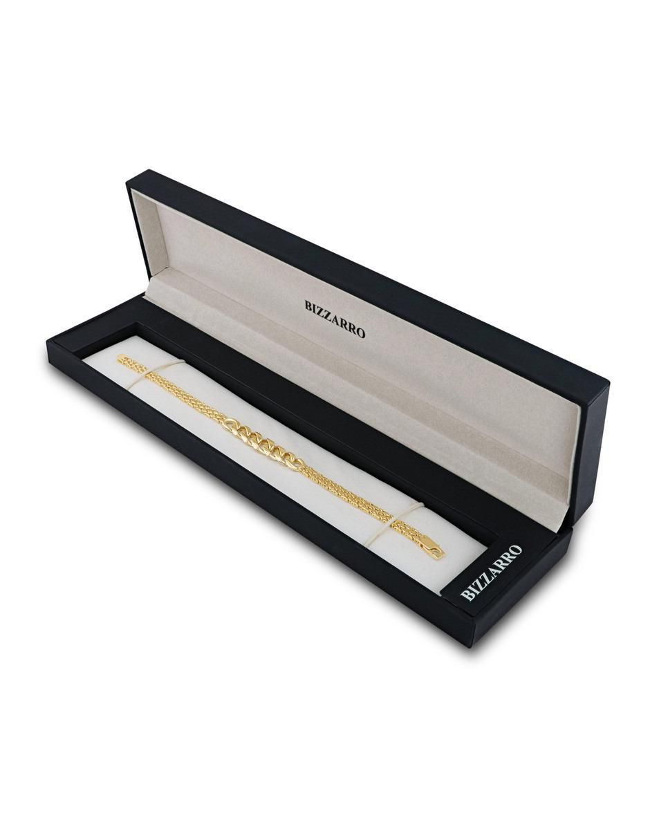 Pulsera de oro amarillo 14 k con acabado brillante 4