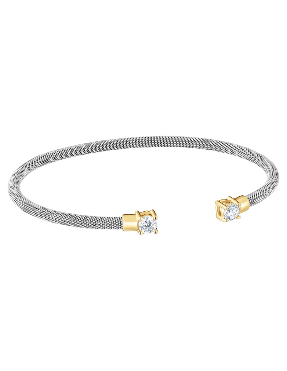Pulsera de oro con diamante 14 k Mesh LGD con acabado brillante