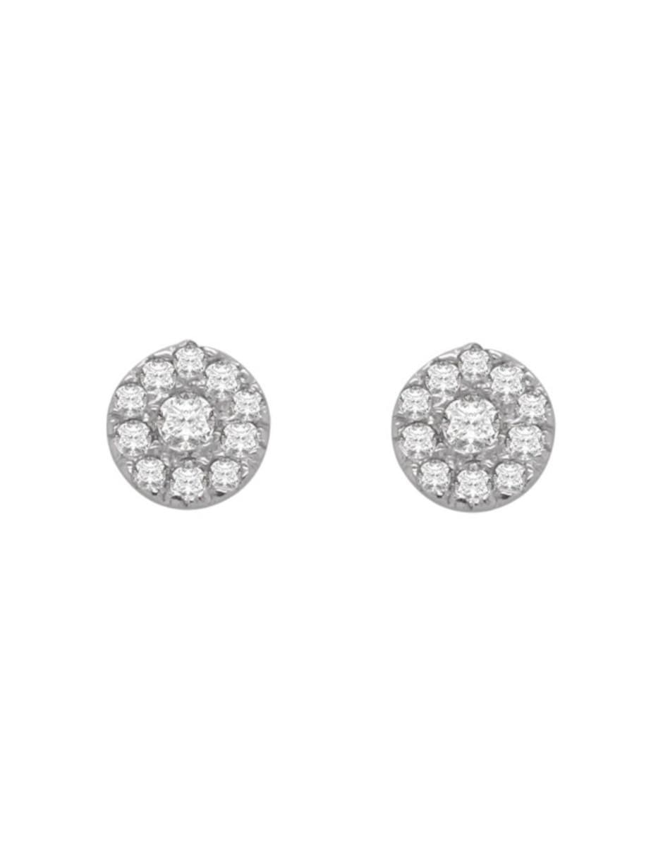 Aretes Melisandre de oro 14 K con acabado brillante diamante