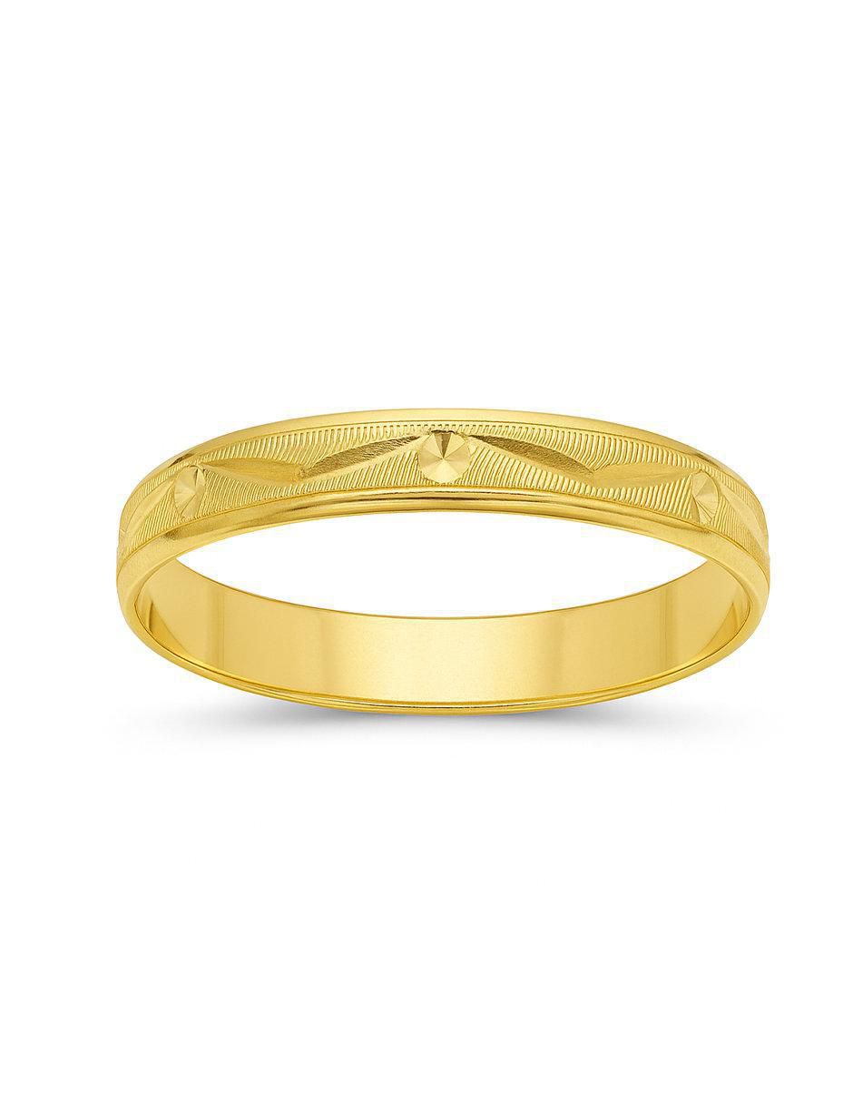 Anillo 10 k de oro brillante