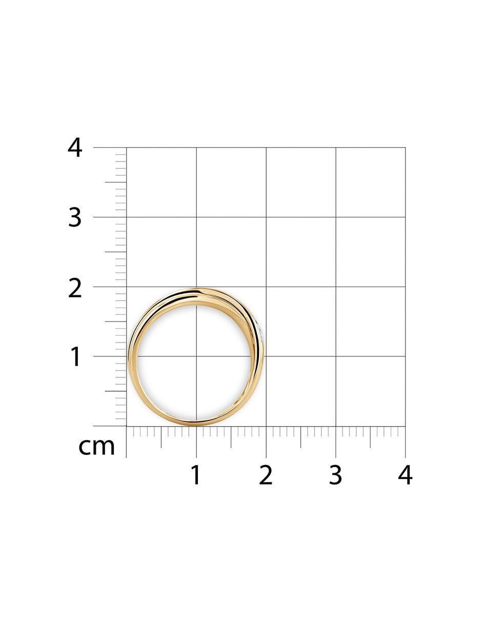 Anillo 14 k de oro amarillo diamante brillante 2