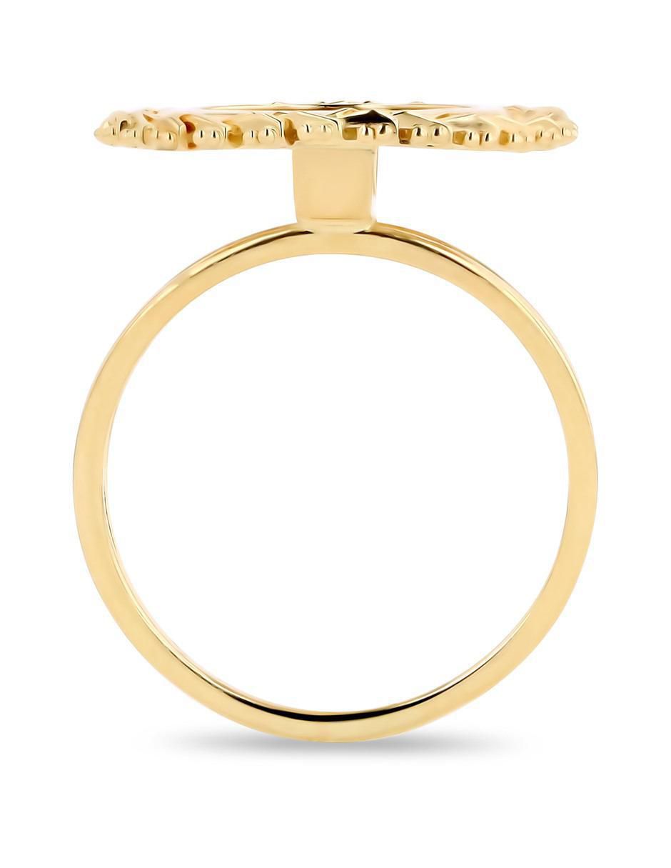 Anillo 14 k de oro amarillo brillante 4