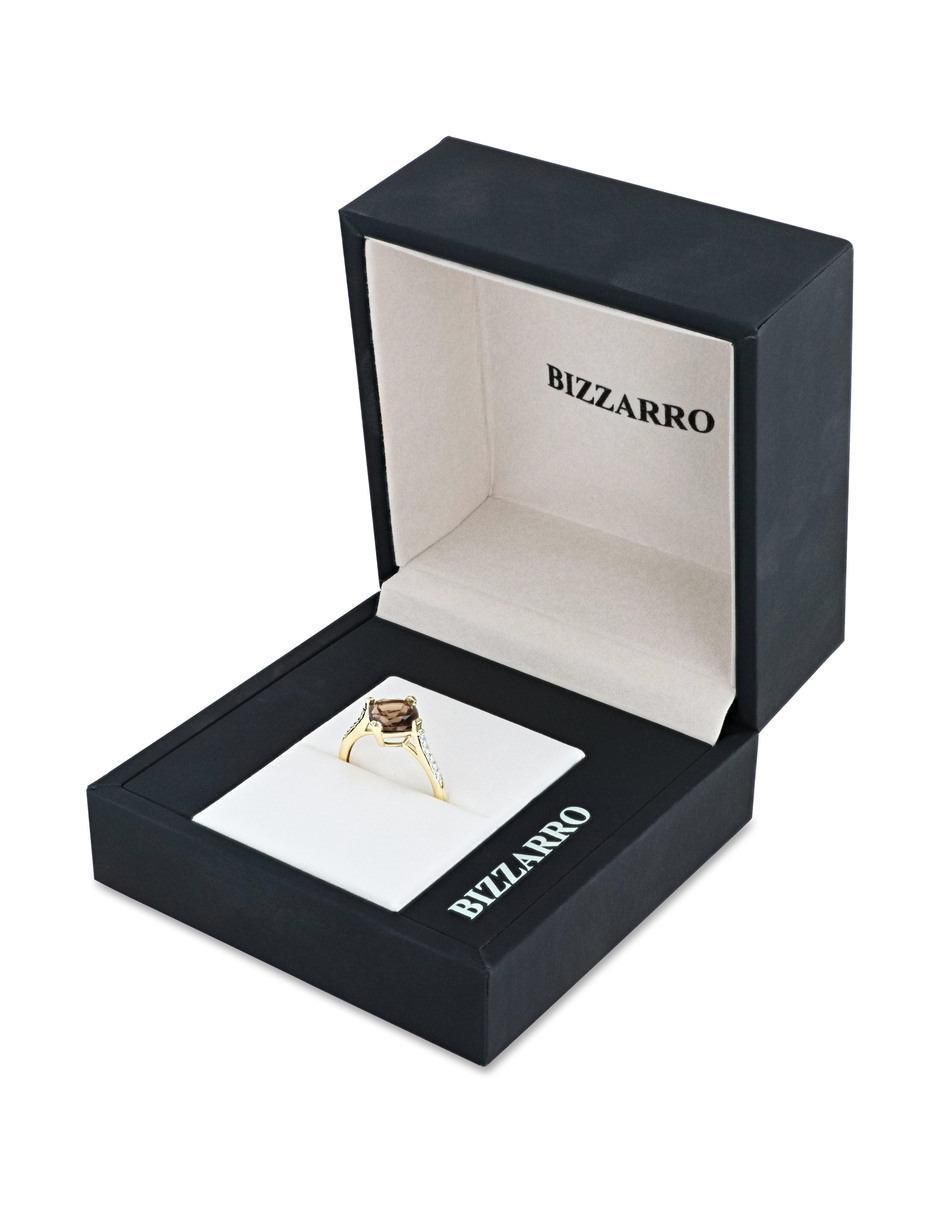 Anillo 14 k de oro amarillo diamante brillante 6
