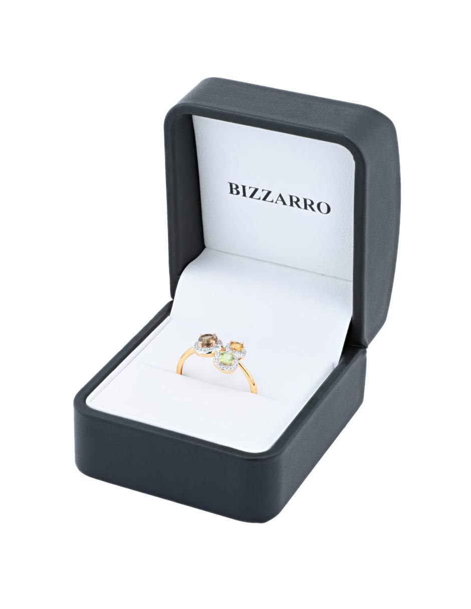 Anillo 14 K de oro amarillo diamante brillante 5