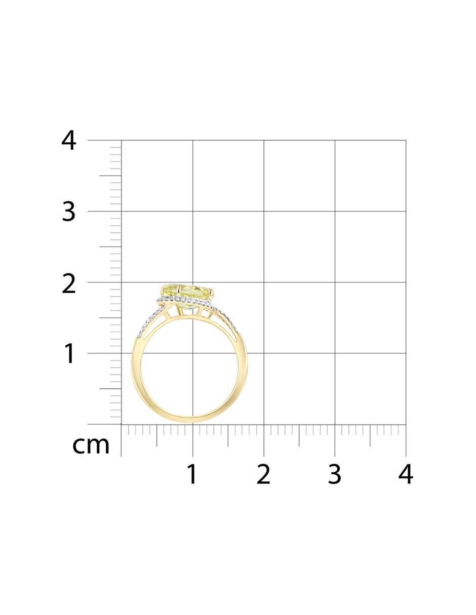 Anillo 14 k de oro amarillo diamante brillante 6
