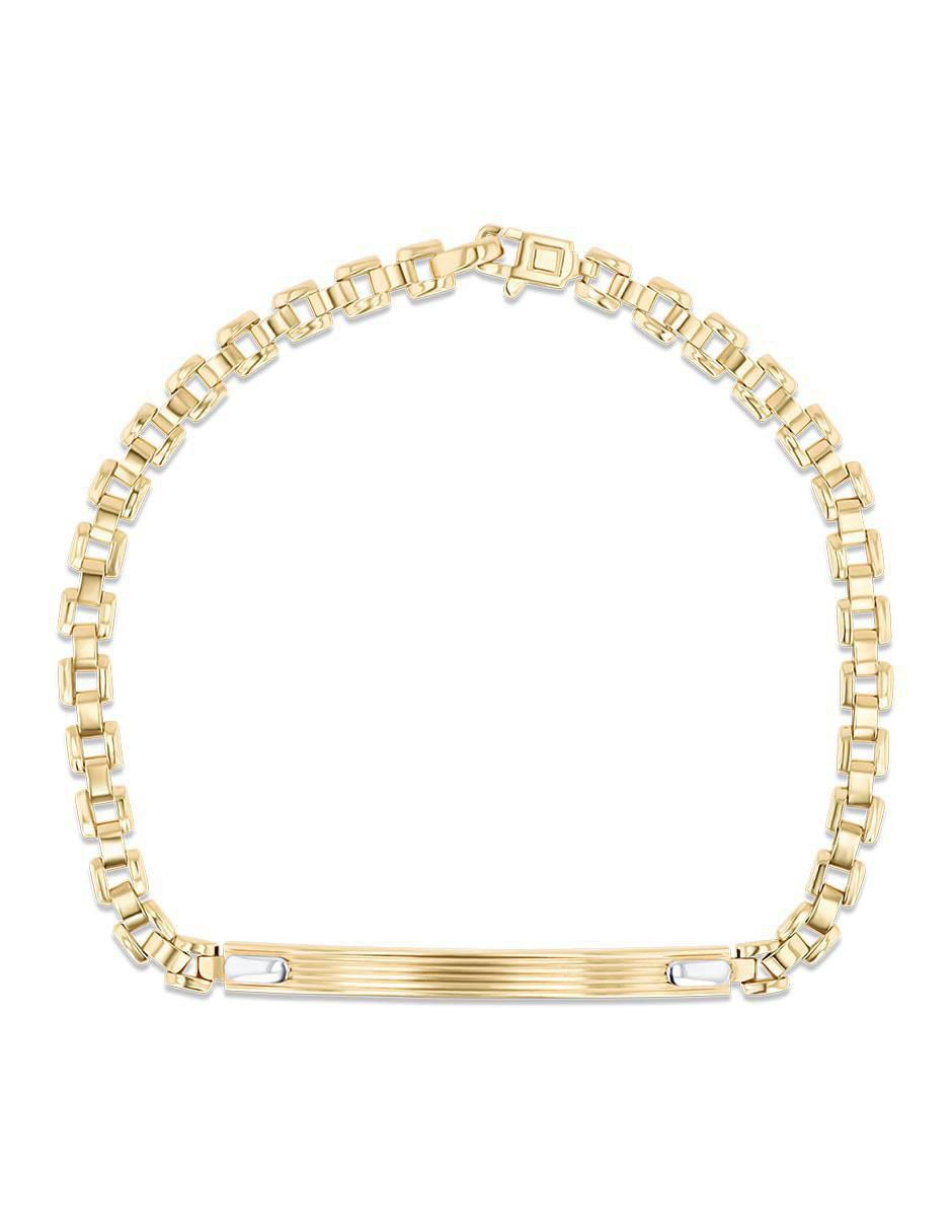 Esclava de oro amarillo 14 K con acabado brillante