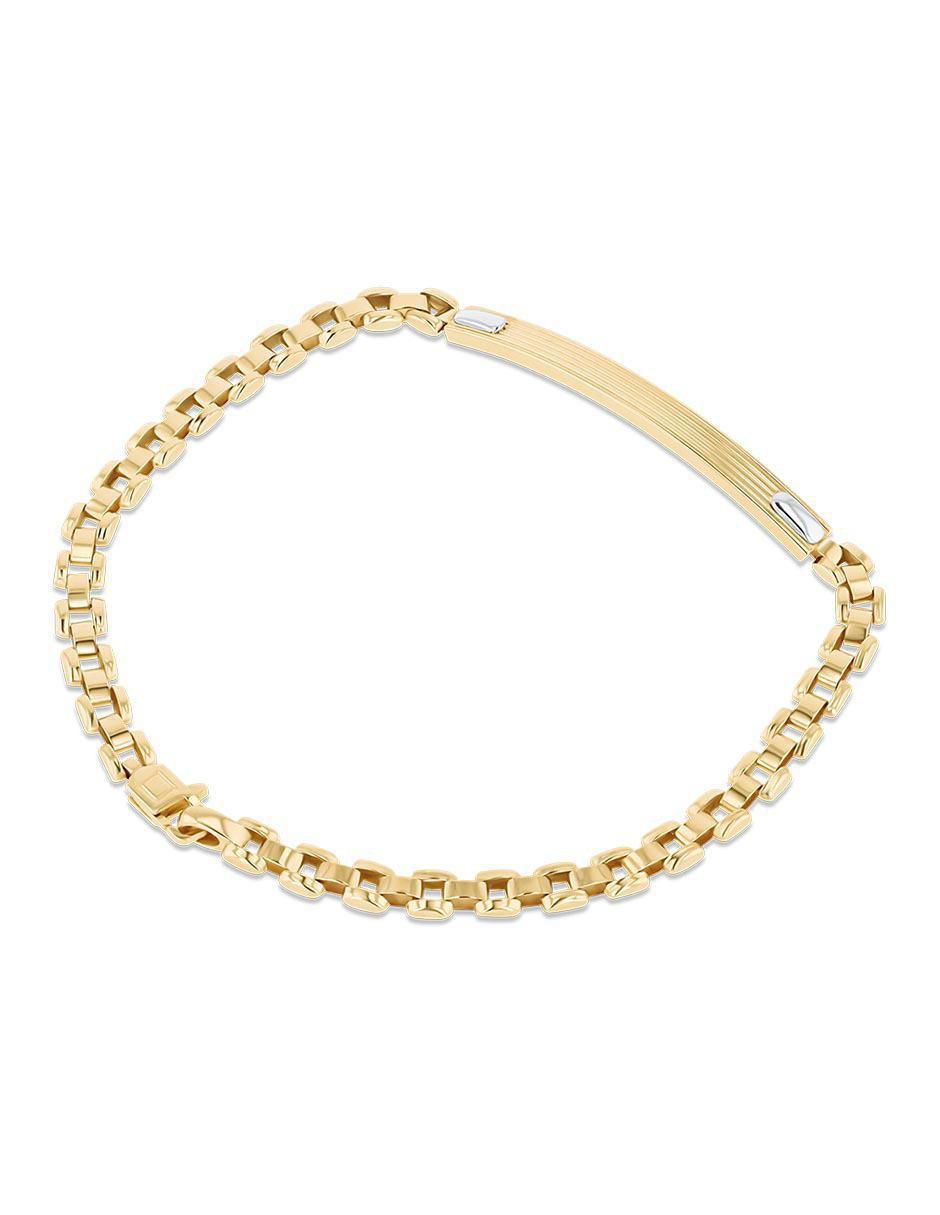 Esclava de oro amarillo 14 K con acabado brillante 3