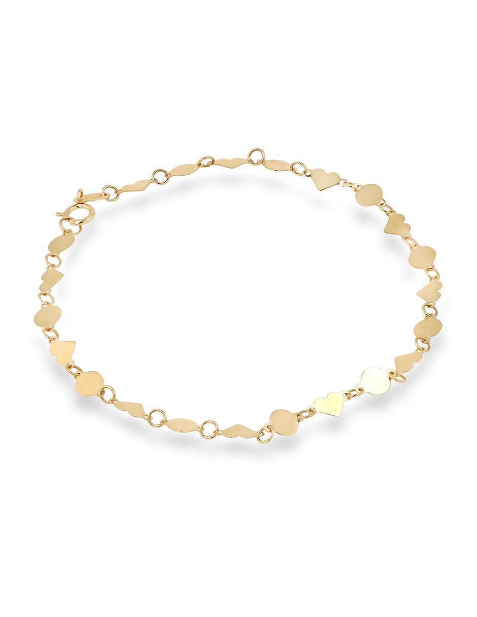 Pulsera de oro amarillo 14 K con acabado brillante 2