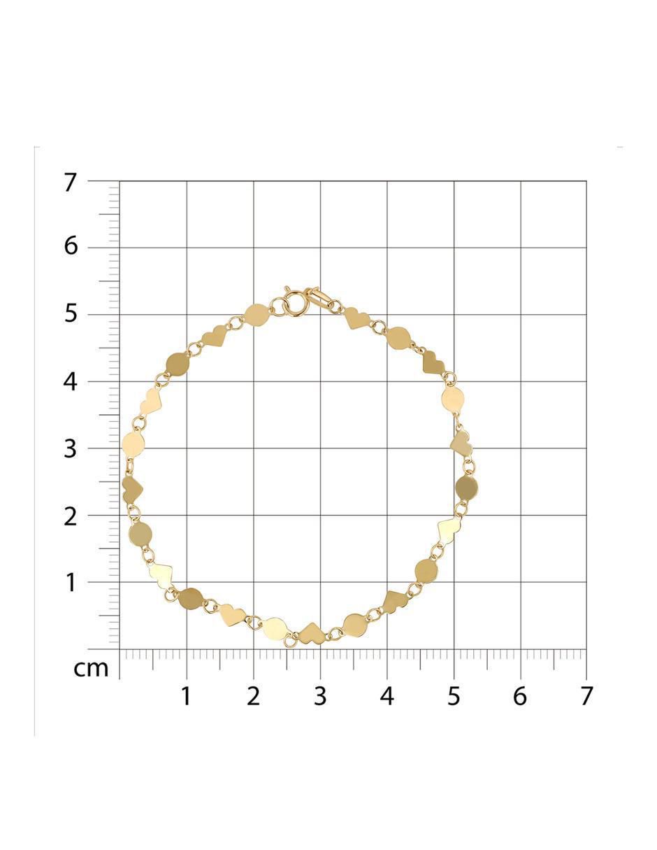 Pulsera de oro amarillo 14 K con acabado brillante 5