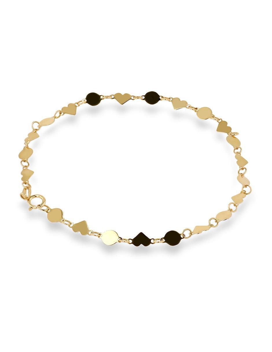 Pulsera de oro amarillo 14 K con acabado brillante 3