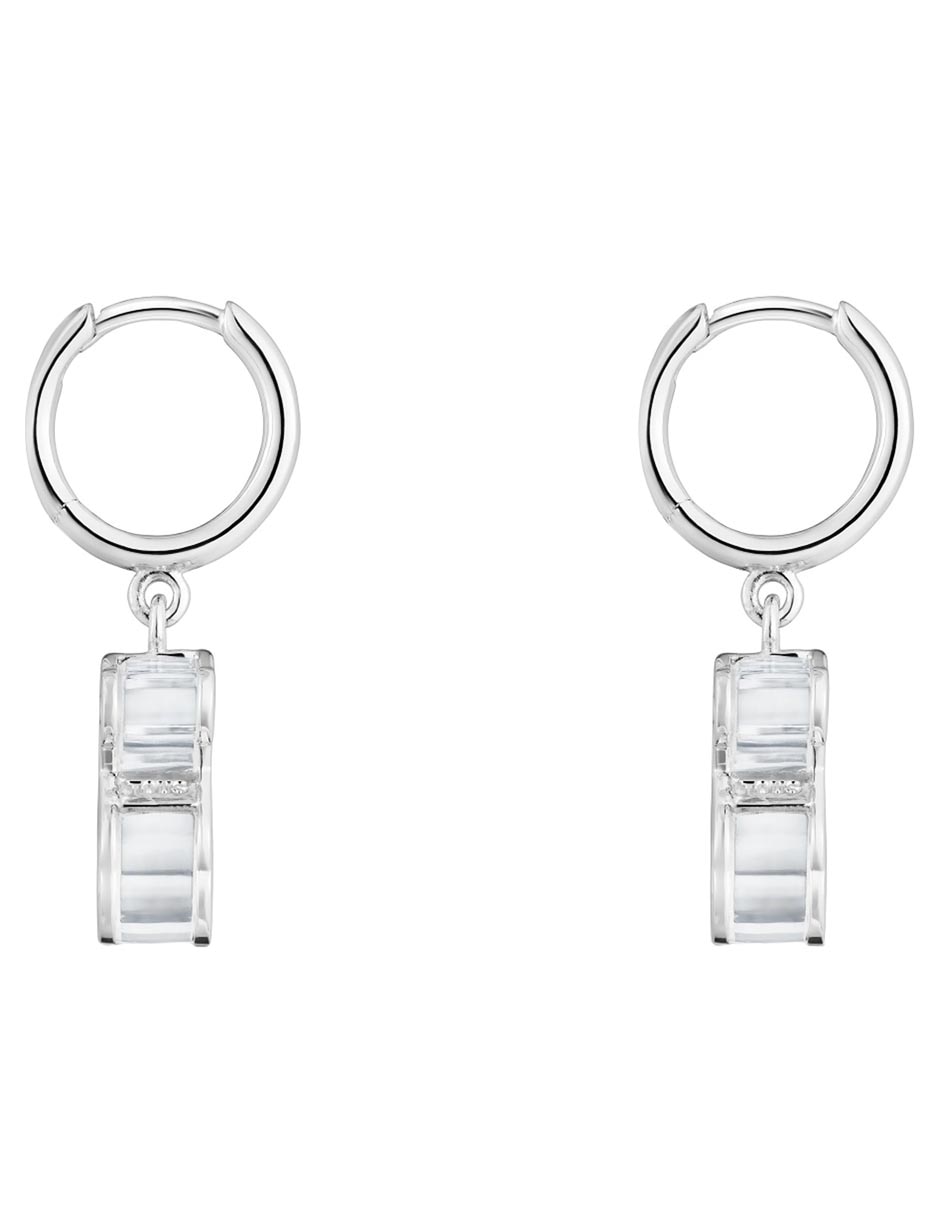 Aretes cortos de oso Galaxy de plata P 925 con acabado brillante 2