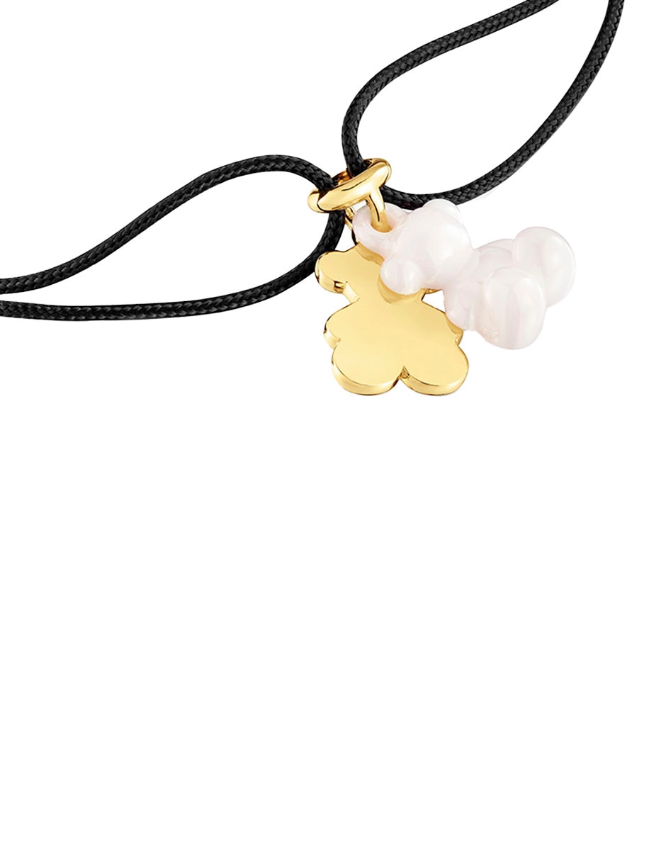 Pulsera de plata con cerámica P 925 Bold Bear con acabado baño de oro 3