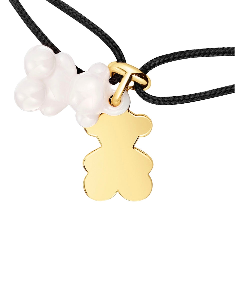 Pulsera de plata con cerámica P 925 Bold Bear con acabado baño de oro 4