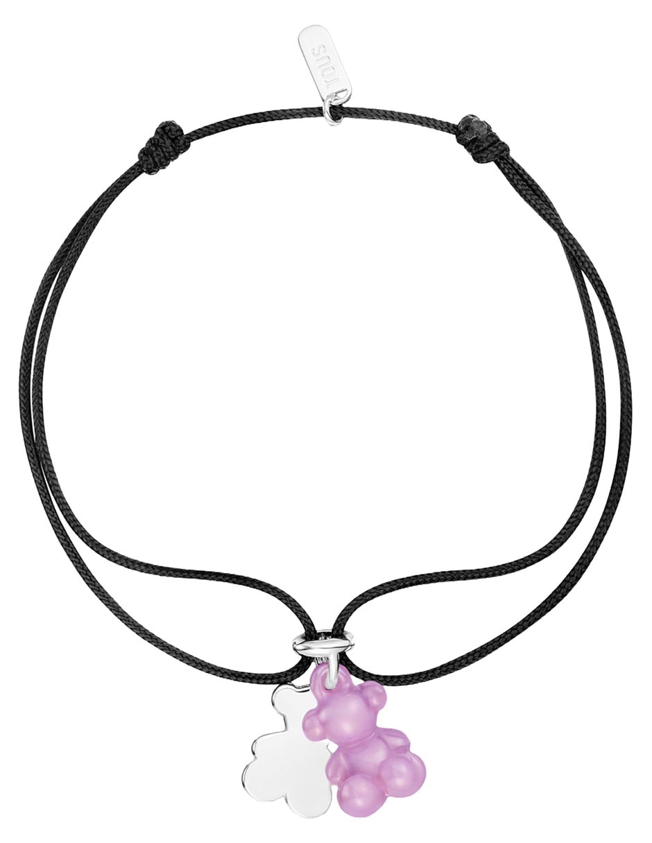 Pulsera de plata con cerámica P 925 Bold Bear con acabado brillante