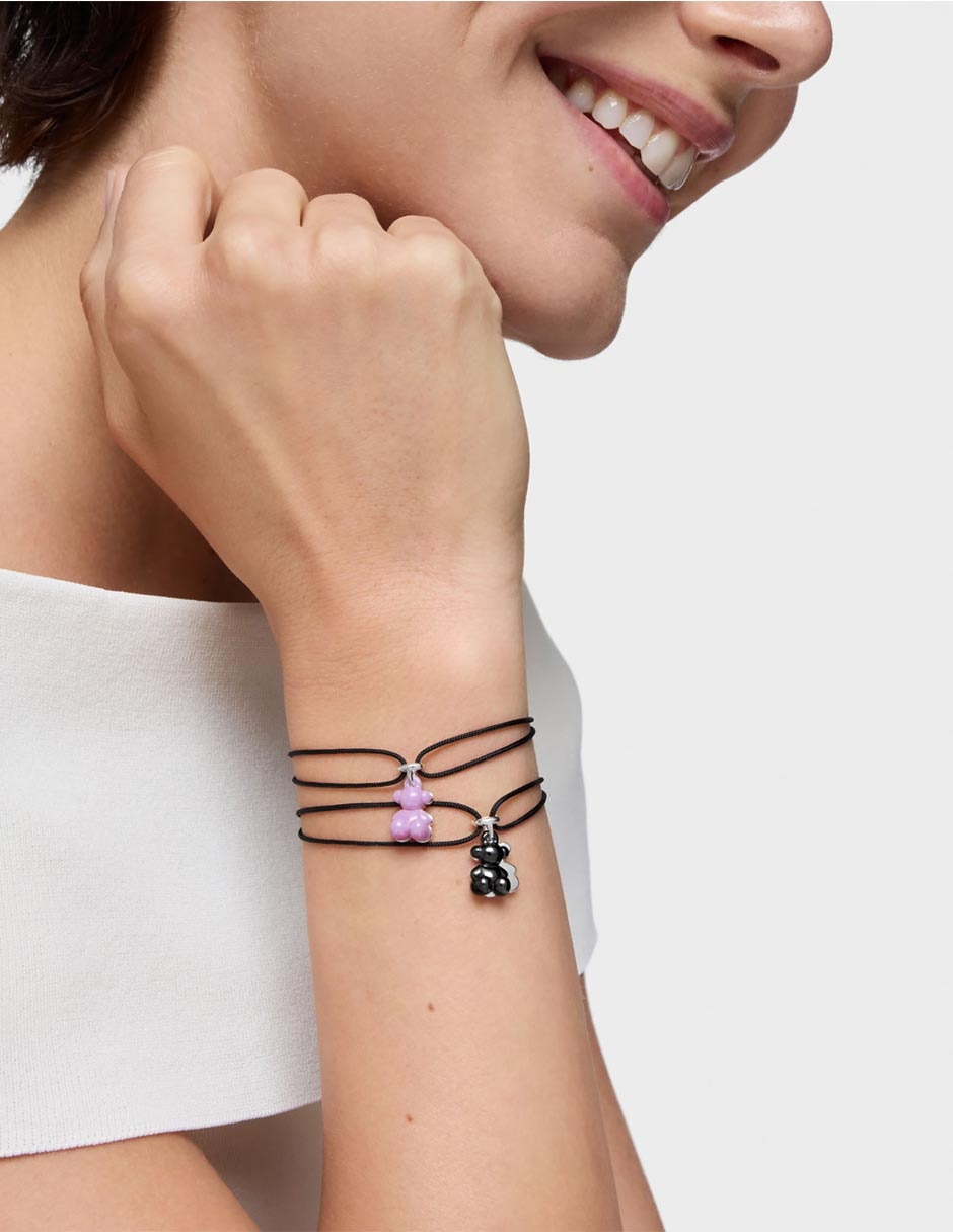 Pulsera de plata con cerámica P 925 Bold Bear con acabado brillante 6