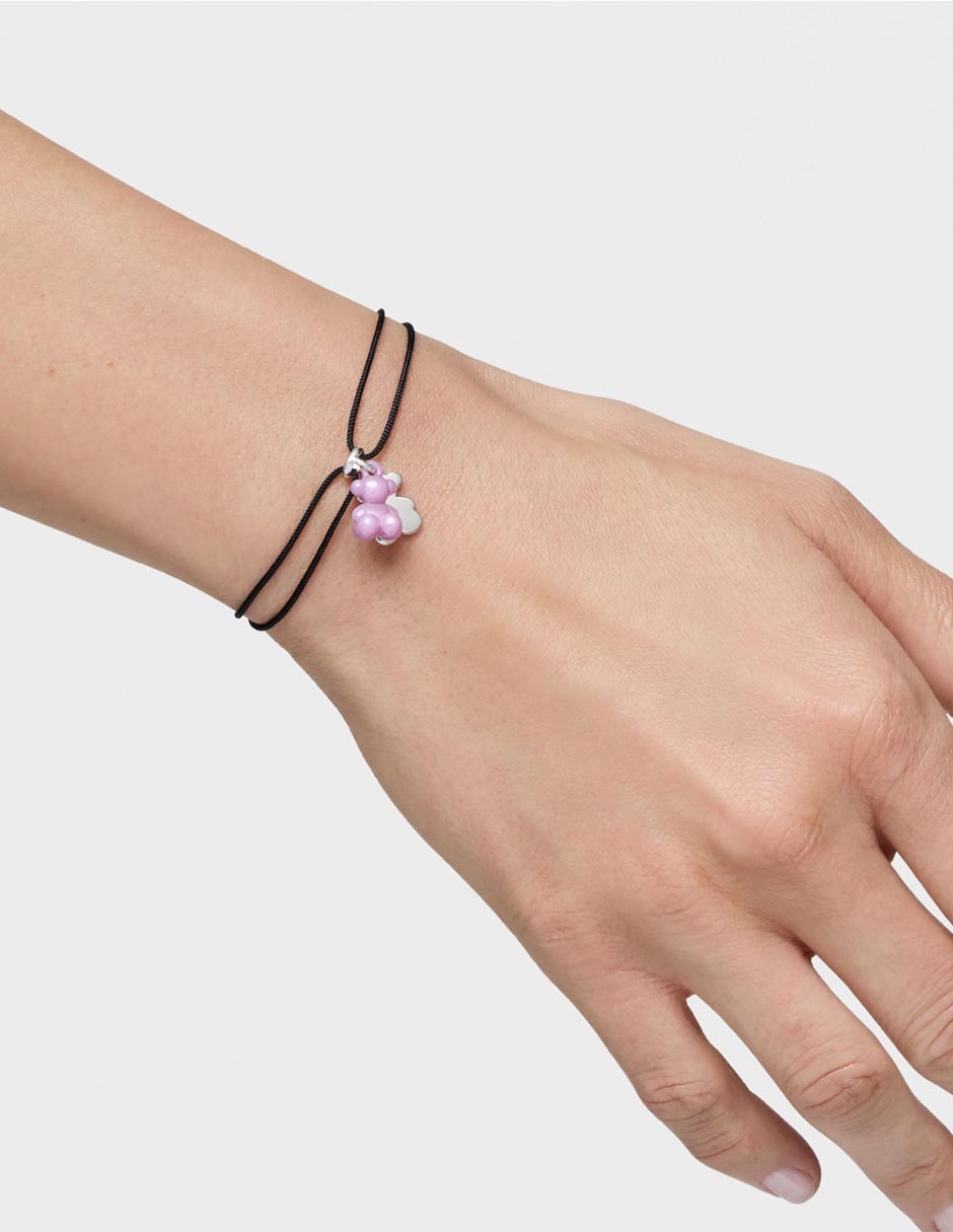 Pulsera de plata con cerámica P 925 Bold Bear con acabado brillante 7