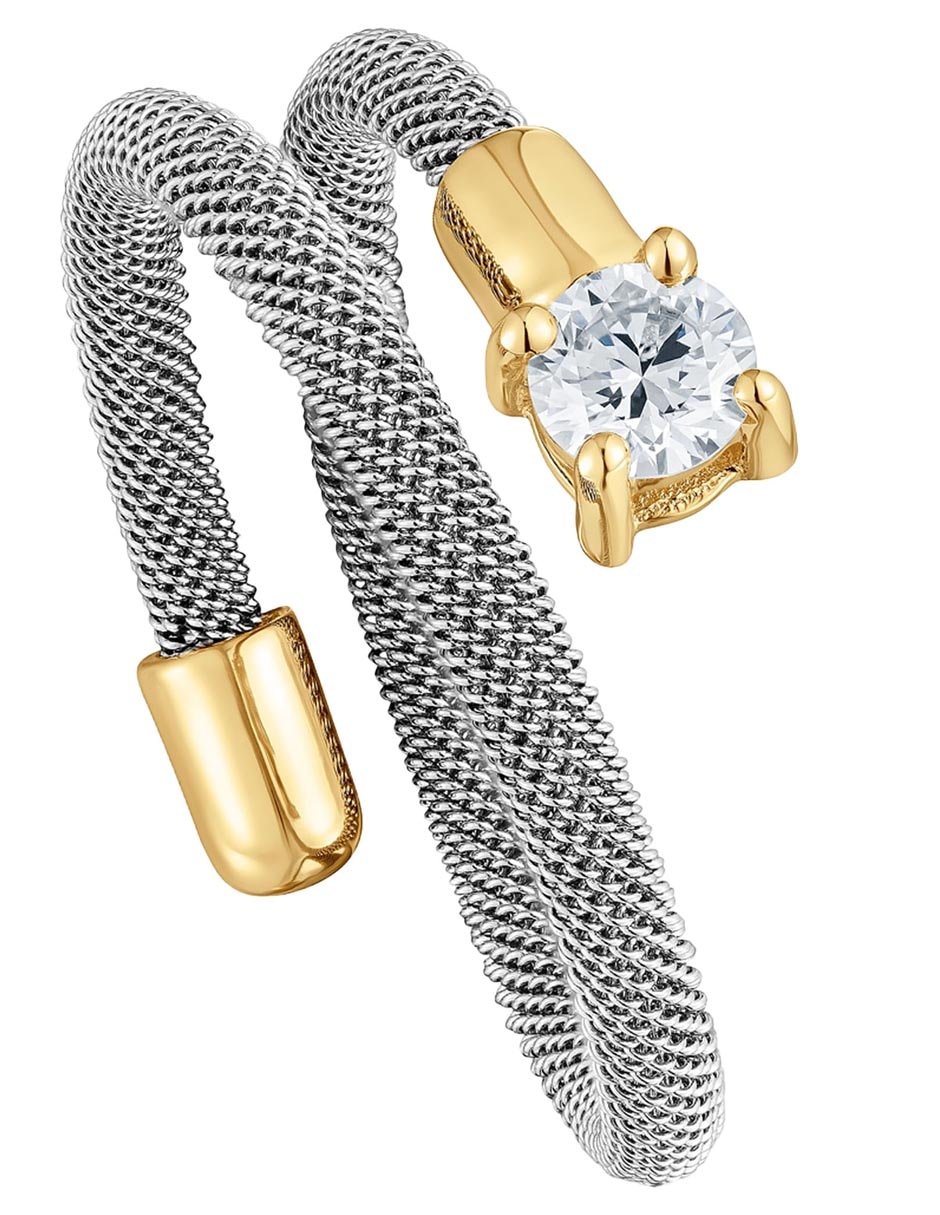 Anillo Mesh LGD 14 k de oro diamante brillante 2