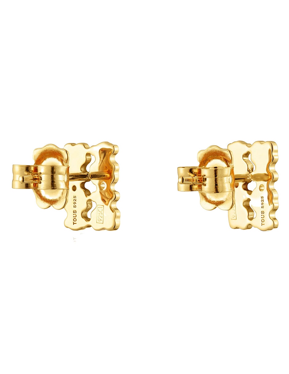 Broqueles de oso Sweet 40S de plata P 925 con acabado baño de oro 3