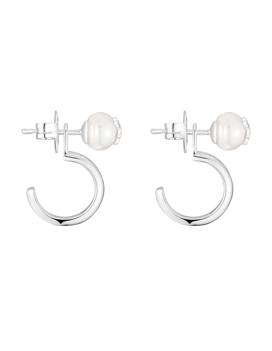 Broqueles de oso Icon Pearl de plata P 925 con acabado brillante 2