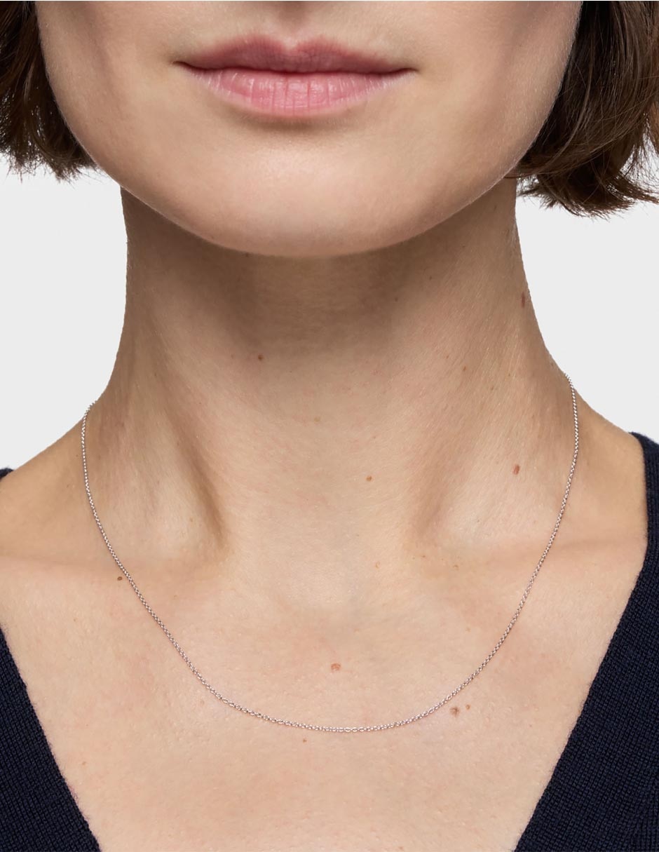Collar de oro blanco 14 k 5